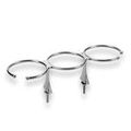 Boat Parts Stud Mount Triple Drink Holder 
