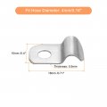 Uxcell 100 Pcs Pipe Strap Fit For 5 32in 4mm 304 Stainless Steel Clamp With 1 Hole Conduit Or Fixing