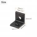 Uxcell 2020a Aluminum Extrusion Profile Corner Bracket 2 Holes L-shape Right Angle Joint Connectors Black 1 Set