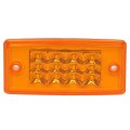 4 Pack 12 Led Rectangle Truck Trailer Side Marker Lights Amber Lens And Light Waterproof Clearance Identification Lamps For Rv 