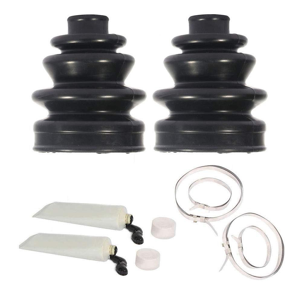Pair Outer Inner Cv Joint Boot Kit For Honda Fourtrax 300 Rtv900 Rtv900xt And Yamaha Big Bear 350 Split Design With Clips