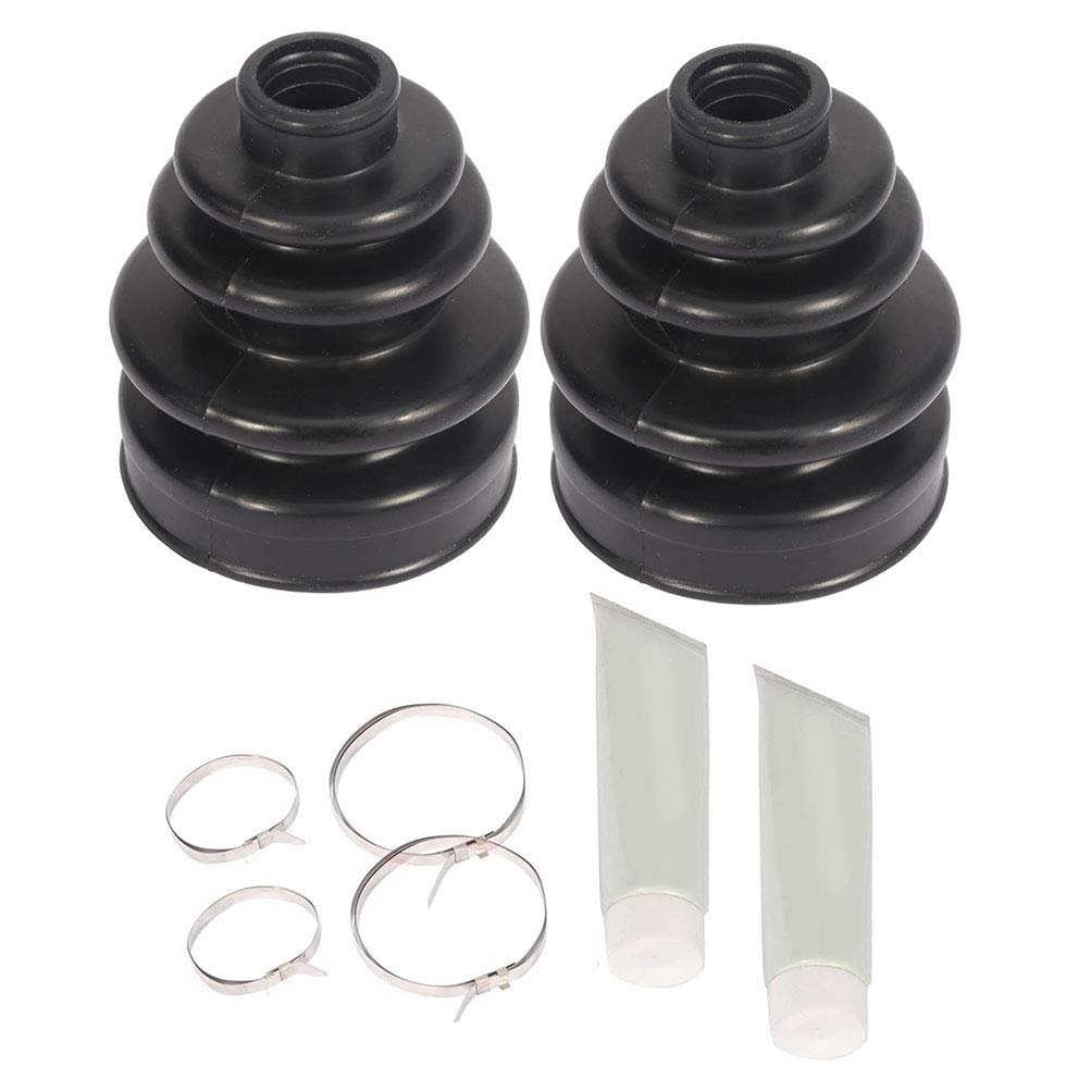 Pair Outer Inner Cv Joint Boot Kit For Honda Fourtrax 300 Rtv900 Rtv900xt And Yamaha Big Bear 350 Split Design With Clips