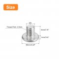 Uxcell M3-0 5 X 4mm 50pcs Flat Round Head Screws 304 Stainless Steel Phillips Drive Machine Hardware Fastener For Furniture