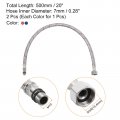 Uxcell 20inch Long Faucet Supply Line Connector 2pcs G3 8 Female Compression Thread X M10 Male Braided Short 304 Stainless