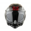 1storm Motorcycle Open Face Fiber Glass Dual Visor Helmet Scooter Classical Knight Bike Samurai Black One Extra Clear Shield 