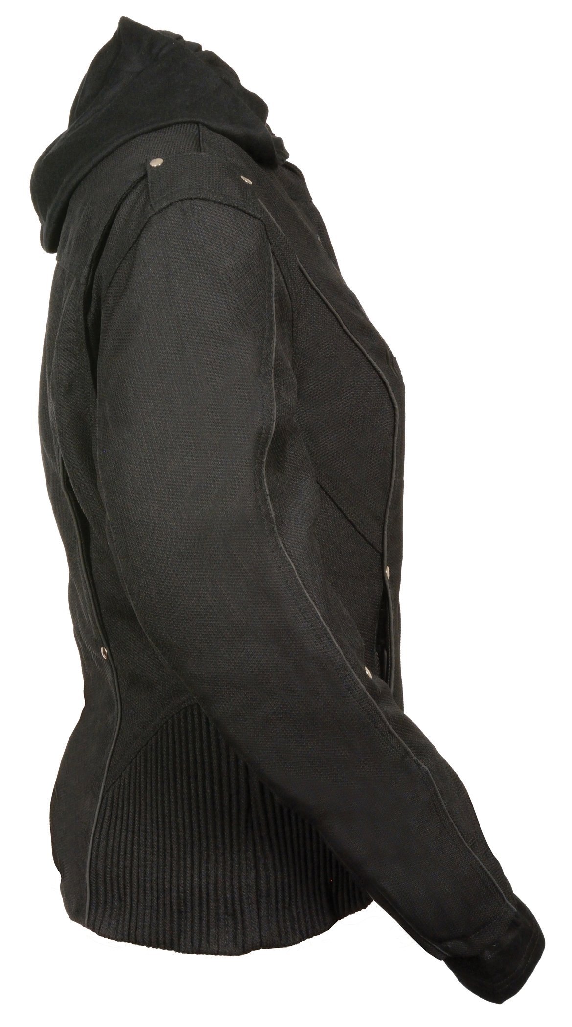 NexGen Womens Doulon 1300 Nylon Twill Fleece Hooded Jacket Black/Black, XXX-Large