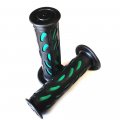 Bean Style Engraved Gel Grips Green 7 8 In For Atv Quad Kawasaki Polaris Seadoo Bombardier Jet Ski Foreman And Recon 