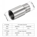 Uxcell Shower Head Extension Arm Stainless Steel 1 2pt Male To Female Thread 50mm Length Cast Pipe Fitting Coupler 2pcs