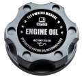 Vms Racing Gunmetal Oil Cap With Black Engine Notice Emblem In Cnc Machined Billet Aluminum Compatible Chevy Chevrolet Camaro