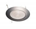 6 Inches Albalite Lens Shower Trim For Recessed Light- Black -fits Halo Juno 