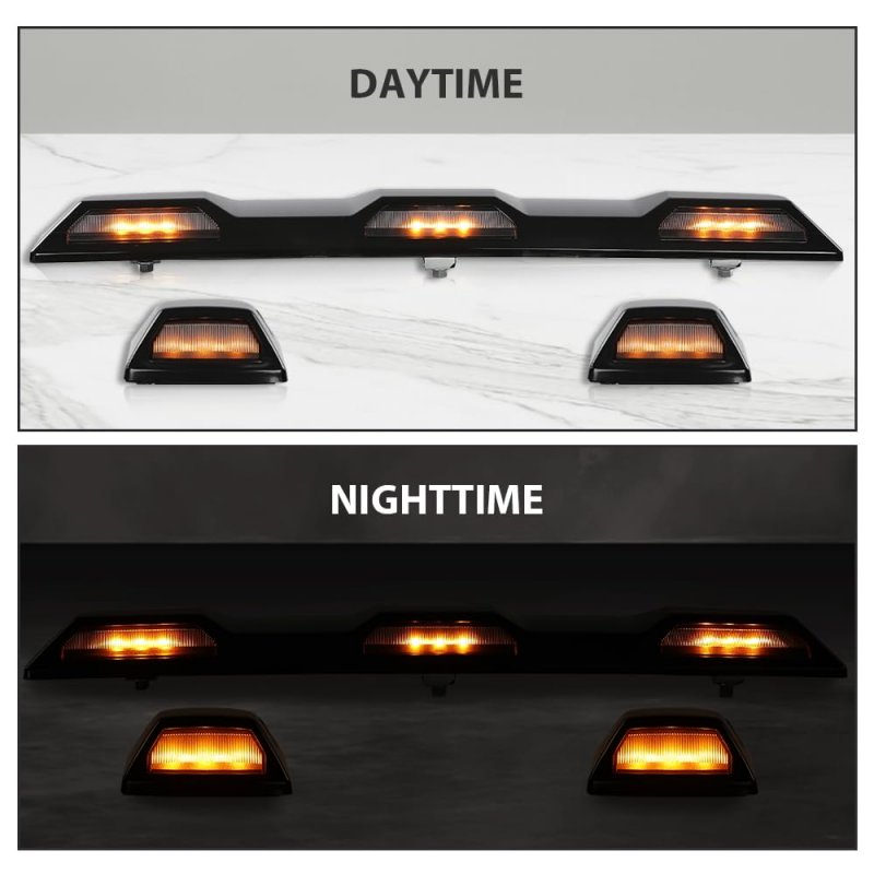 Roof Marker Clearance Lamp Kit For Chevy Silverado Gmc Sierra 2500hd 3500hd 2020-2023 Amber 84747496 84747497 84694118 84948214
