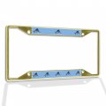 Fastasticdeals Metal Insert License Plate Frame Marlin B Weatherproof Car Accessories Gold 4 Holes Solid 