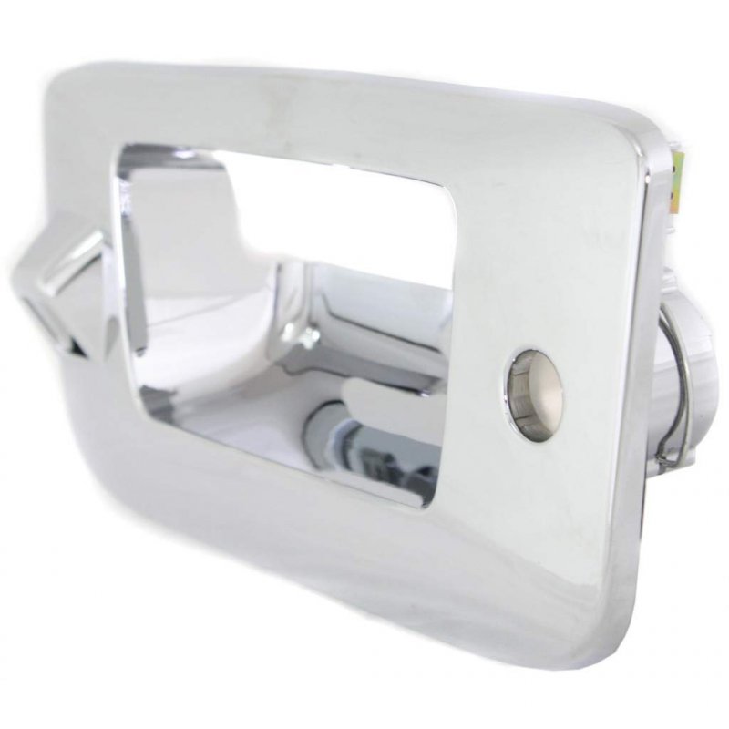 Gmc Sierra 2500 3500 Hd Tailgate Handle Bezel 2007-2014 Outside W Cam Key Hole Chrome Plastic Gm1915136 22755304