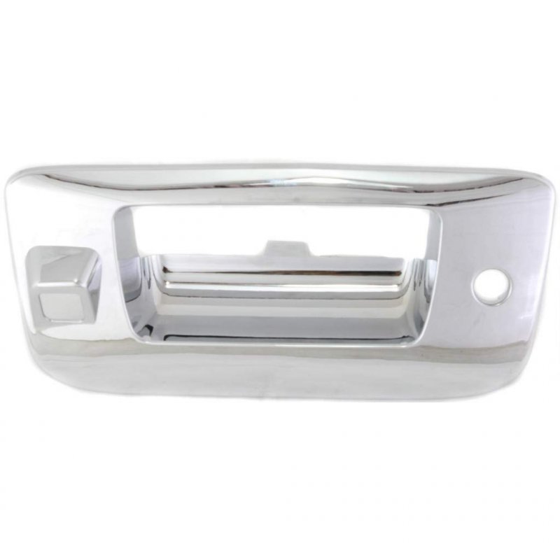 Gmc Sierra 2500 3500 Hd Tailgate Handle Bezel 2007-2014 Outside W Cam Key Hole Chrome Plastic Gm1915136 22755304