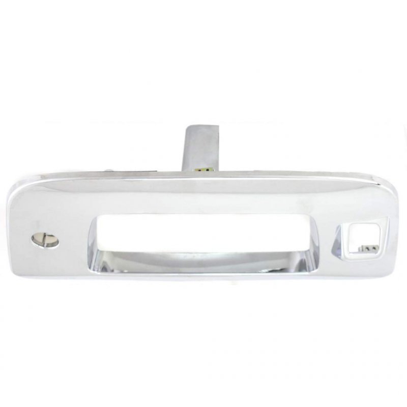 Gmc Sierra 2500 3500 Hd Tailgate Handle Bezel 2007-2014 Outside W Cam Key Hole Chrome Plastic Gm1915136 22755304