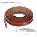 Uxcell Floor Transition Strip 20ft Self Adhesive Carpet Edging Trim 6 1 Meter Pvc For Height Less Than 3mm Dark Brown