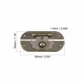 Uxcell Wood Case Box Hasp 66x30mm Closure Antique Latches Bronze Tone