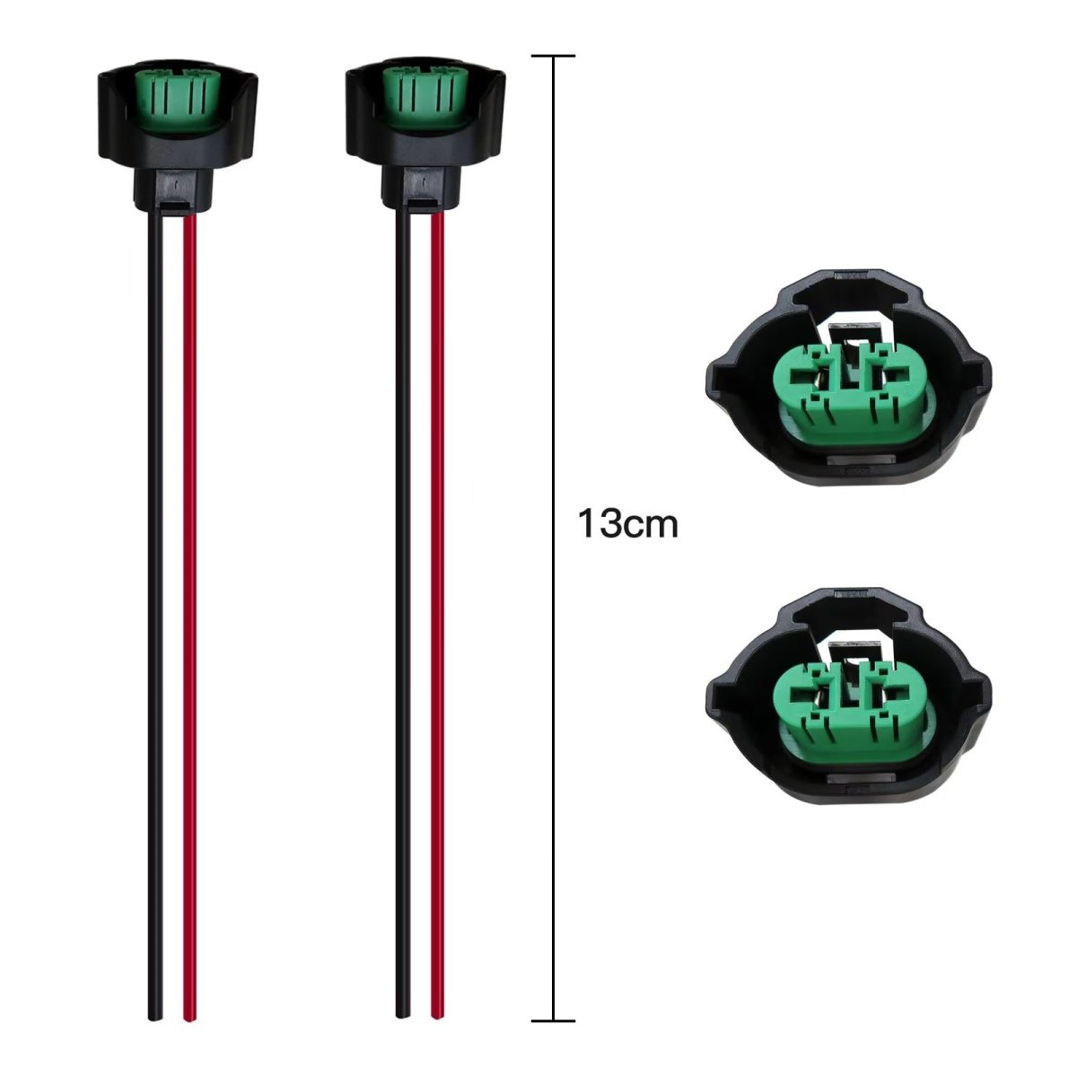 Premium Upgraded 2pcs Wire Pigtail Female C H11 Two-beam Headlight Low Beam Bulb Plug Connector For 2015-2021 Honda Civic