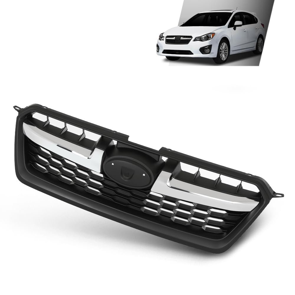 Front Bumper Grille Honeycomb Grill For Subaru Impreza 2012 2013 2014 Black Abs Plastic Replacement Part 91122fj000 Su1200158