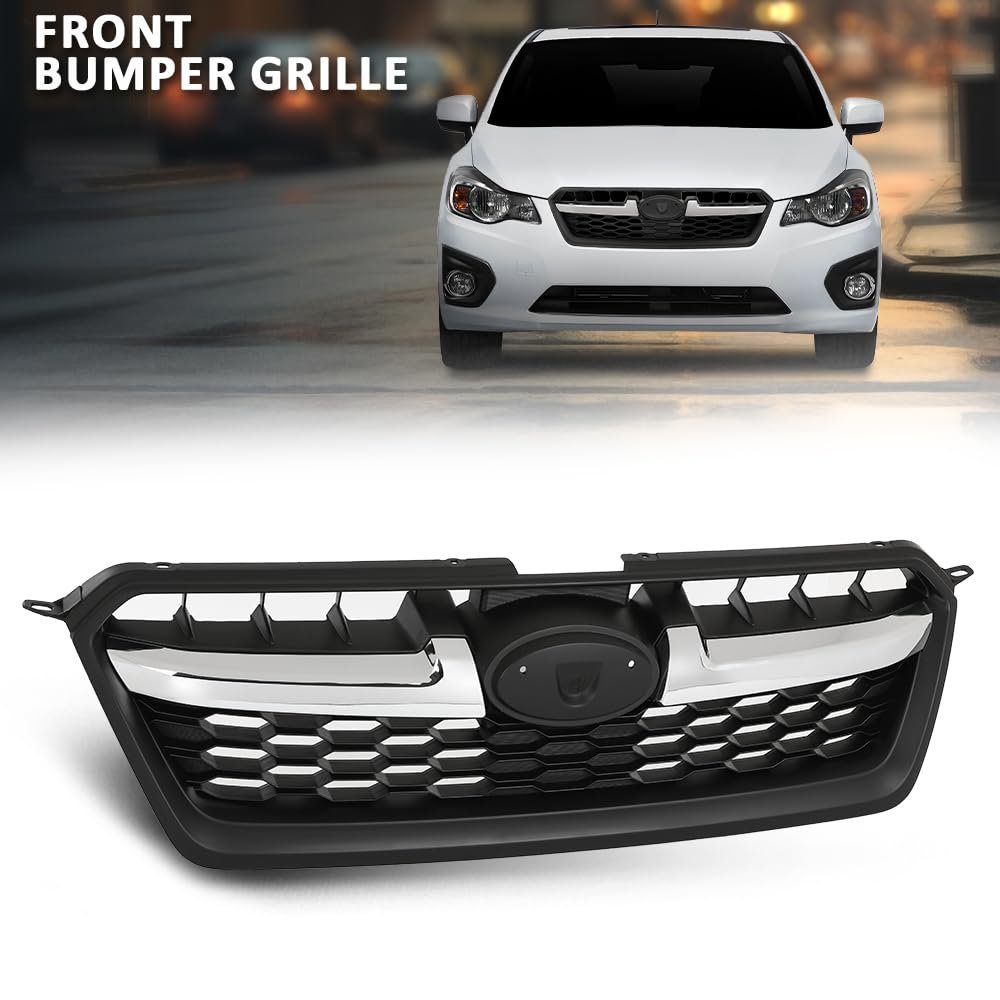 Front Bumper Grille Honeycomb Grill For Subaru Impreza 2012 2013 2014 Black Abs Plastic Replacement Part 91122fj000 Su1200158