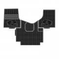 Floor Mat For Freightliner Cascadia113 125 2008-2017 Rubber Front Set 3 Pcs Black 