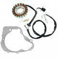 Caltric Stator And Gasket Compatible With Yamaha Route 66 Xv250 1988 1989 1990