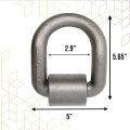 1 In Weld On Heavy Duty Forged Bent D Rings 47000 Lbs Breaking Strength Raw Finish Tie Down Anchors For Flatbeds Trucks And
