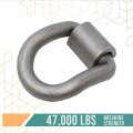1 In Weld On Heavy Duty Forged Bent D Rings 47000 Lbs Breaking Strength Raw Finish Tie Down Anchors For Flatbeds Trucks And