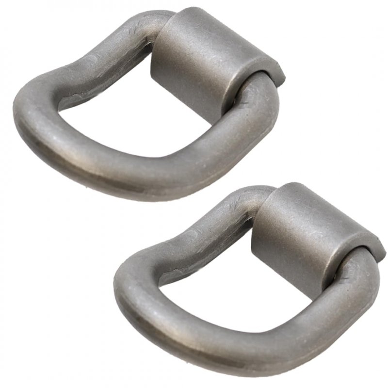 1 In Weld On Heavy Duty Forged Bent D Rings 47000 Lbs Breaking Strength Raw Finish Tie Down Anchors For Flatbeds Trucks And