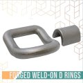 1 In Weld On Heavy Duty Forged Bent D Rings 47000 Lbs Breaking Strength Raw Finish Tie Down Anchors For Flatbeds Trucks And