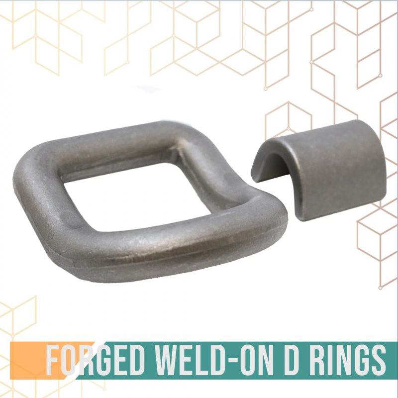 1 In Weld On Heavy Duty Forged Bent D Rings 47000 Lbs Breaking Strength Raw Finish Tie Down Anchors For Flatbeds Trucks And