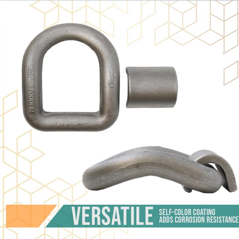 1 In Weld On Heavy Duty Forged Bent D Rings 47000 Lbs Breaking Strength Raw Finish Tie Down Anchors For Flatbeds Trucks And