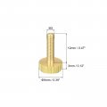 4pcs Brass Knurled Thumb Screws M3x12mm Flat Grip Bolt Knobs Fasteners For Electronic Mechanical