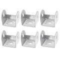6 Pcs U Bracket For 2 01 Panels 47 X 51 49mm Metal Shaped Fasteners Brackets Guardrail Or Partitions Connection Silver 