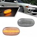 2pcs Full Amber Led Side Marker Lights For Mitsubishi Lancer Evo 1992-1998 Estate Coupe Sedan 1992-2000 Front Fender Turn