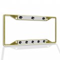 Fastasticdeals Metal Insert License Plate Frame Tyrannosaurus Rex Face A Weatherproof Car Accessories Gold 4 Holes Solid 