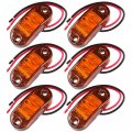 2 5 6pcs Amber Trailer Truck Fender Light Assembly Surface Mount Little Boat Marine Led Side Marker Rv Camper Accessories 