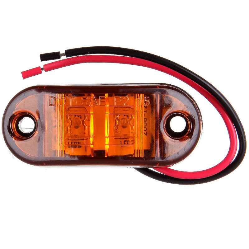 2 5 6pcs Amber Trailer Truck Fender Light Assembly Surface Mount Little Boat Marine Led Side Marker Rv Camper Accessories
