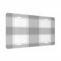 License Plate 6x12 Inches Plaid Grey Gingham Front Durable Automotive Metal Car Tag For Vehicle Sedan Suv