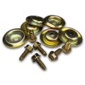 Skid Plate Sher And Bolt Kit Set Of 6 Fits Polaris Ranger Rzr Models A Yellow Zinc-plated Hardware A Direct Replacement For 
