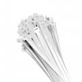 Electriduct 4 Nylon Cable Zip Ties Self-locking Adjustable Plastic Clear 100 Pack 
