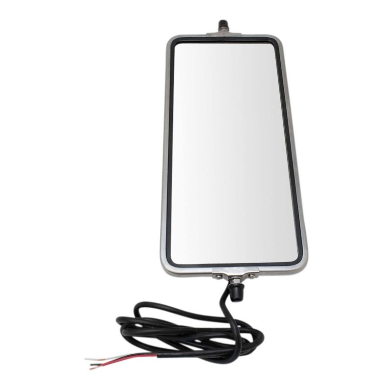 16 X 7 Stainless Steel West Coast Mirror Pair Heated Turn Signal Bubble Back