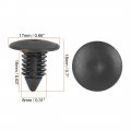 X Autohaux 30pcs 8mm Hole Dia Plastic Bolt Rivets Fastener Trunk Trim Panel Retainer Clips Black For Car