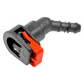 Fuel Line Connector 45 Degrees Angle Quick Disconnect Plastic And Rubber Black Orange 3 8 In 5 16 Alx-pau-rb-800-134-cl360a50 