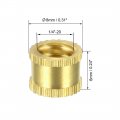 Uxcell Knurled Insert Nuts 25pcs 1 4-20 Female Thread Brass Threaded Embedment Nut For 3d Printer