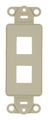 Leviton 40850-ba Quickport Decora Plus Insert 2-port Almond 