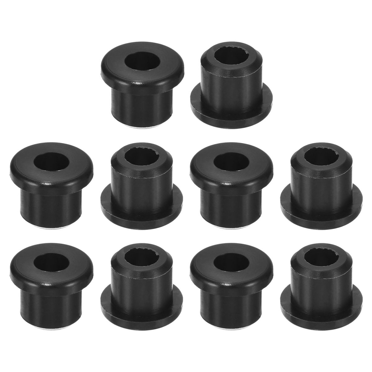 38pcs Rubber Grommets 10mm Drill Hole 6mm Id Top Hat Grommet Black Silicone Plug Gasket For Wiring Automotive