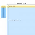 Uxcell Pre-taped Masking Film 43 3 In X 82 Ft Plastic Drop Cloth With Low-tack Painters Tape For Painting Protection Blue