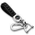 Jeep 4xe In Black Braided Rope Style Genuine Leather Key Chain Official Licensed