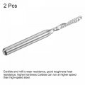 Uxcell End Mill Cnc Router Bit 1 8 3 175mm Shank 2mm X 15mm Left Hand Carbide Single Flute Spiral Upcut Milling Cutter For